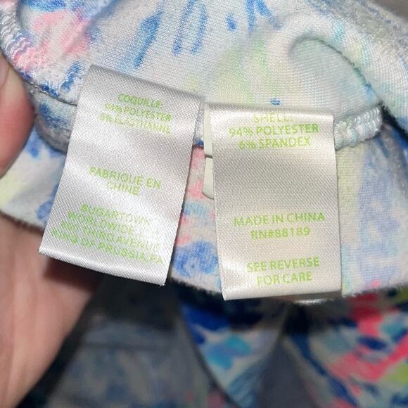 Lilly Pulitzer Elaine Velour Robe In Ocean Commotion - Picture 6 of 10